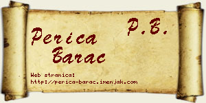 Perica Barać vizit kartica